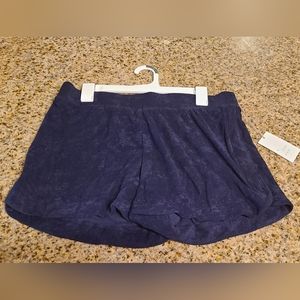 Women's Mid-Rise Pull-on Shorts A New Day Navy Blue